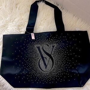Victoria's Secret Black and Silver large Tote